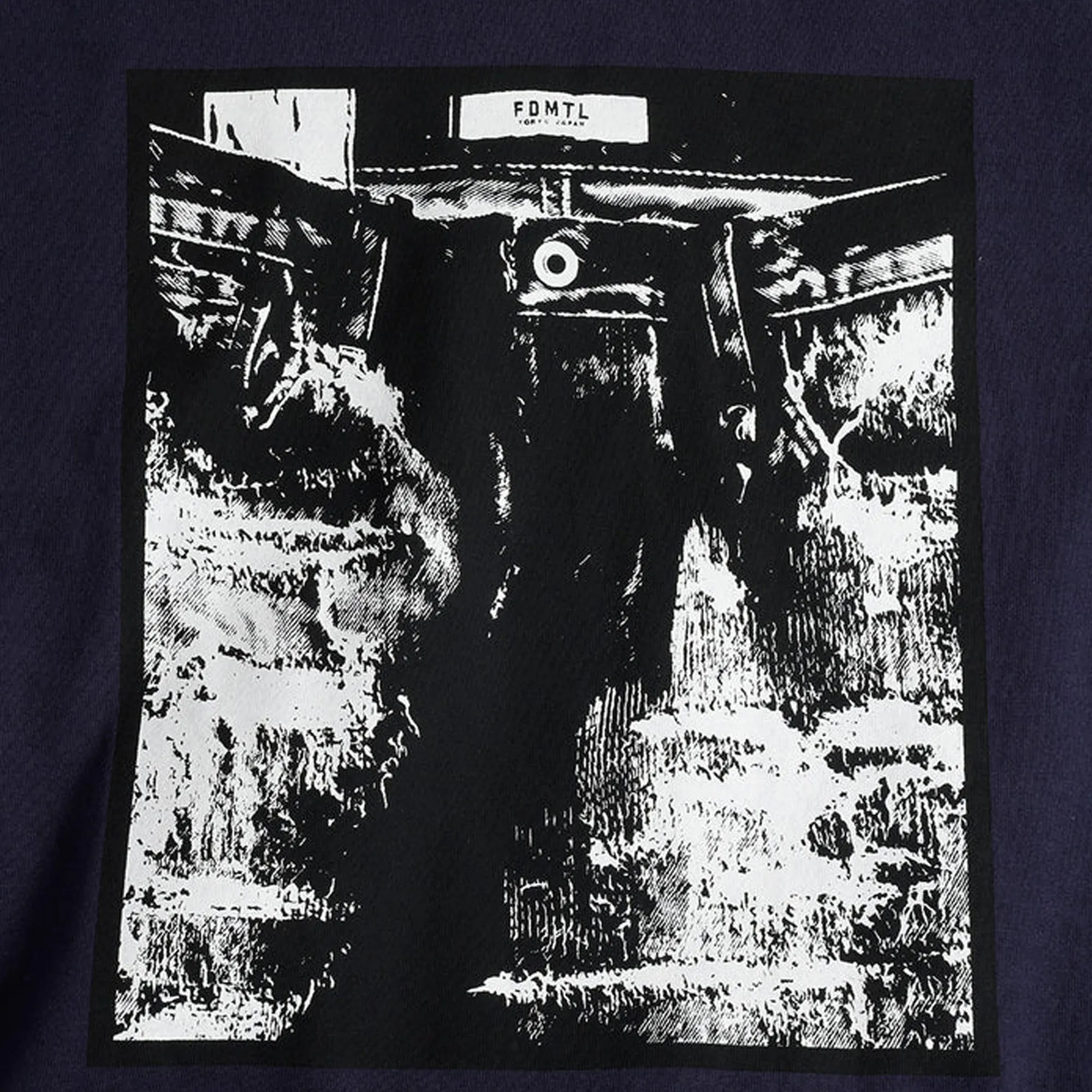 FDMTL | DENIM PRINT TEE { NAVY