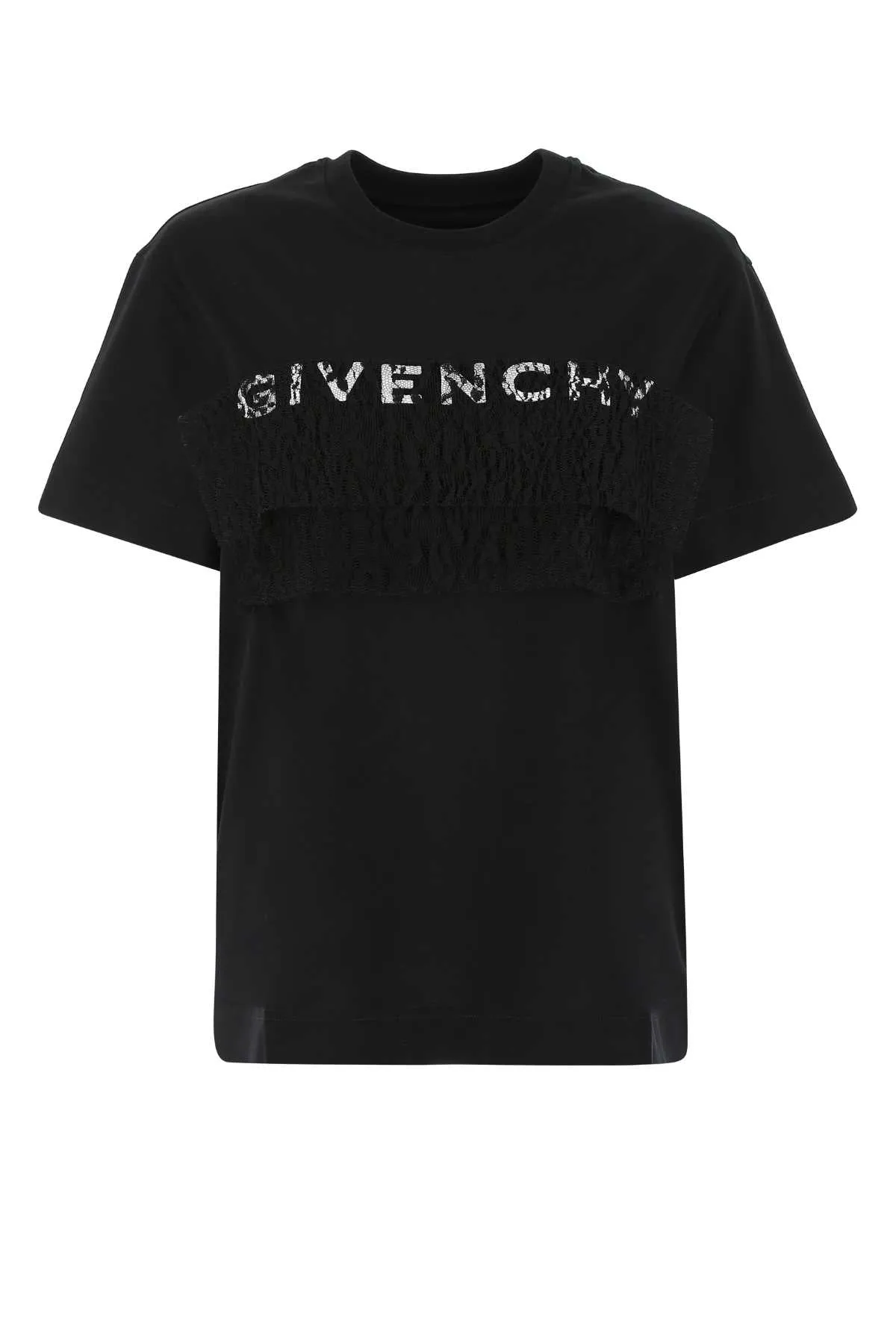 Givenchy Logo Lace Detailed T-Shirt