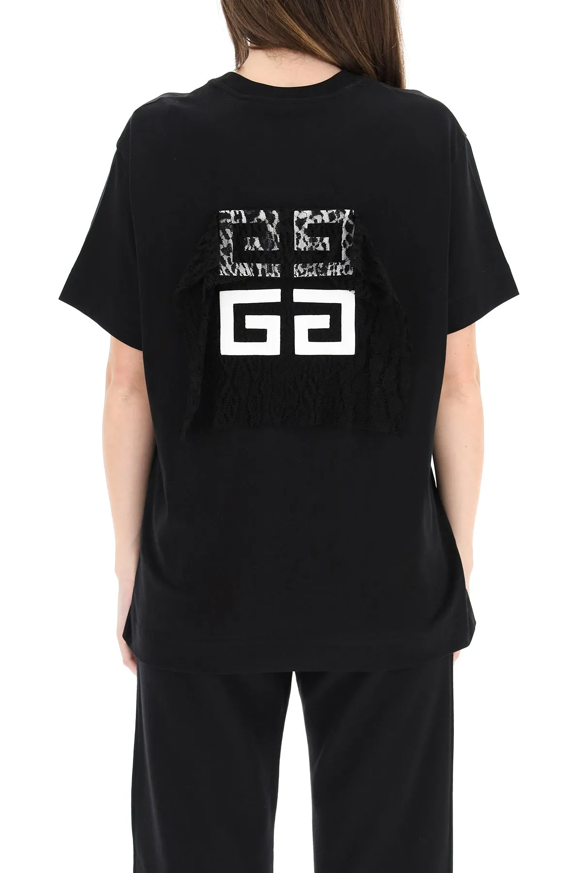 Givenchy Logo Lace Detailed T-Shirt