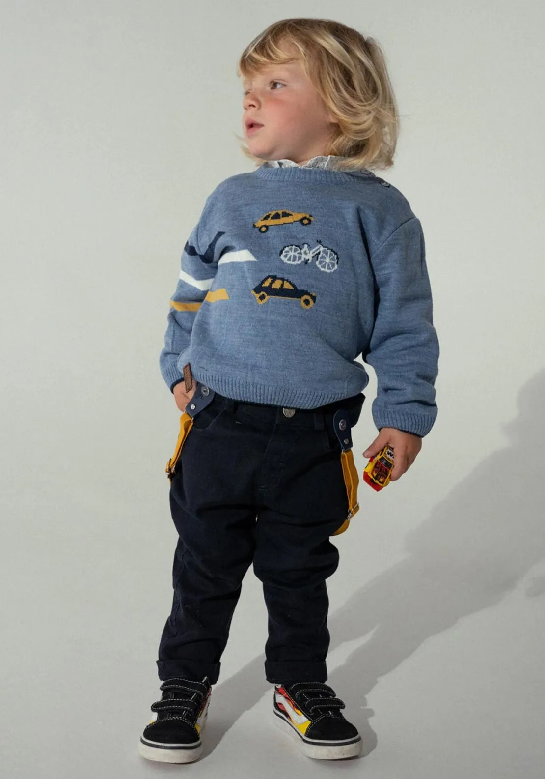 Hashtag Baby Boy Motor Three Piece Set, Blue