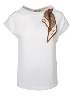 Herno Scarf Detailed Crewneck T-Shirt