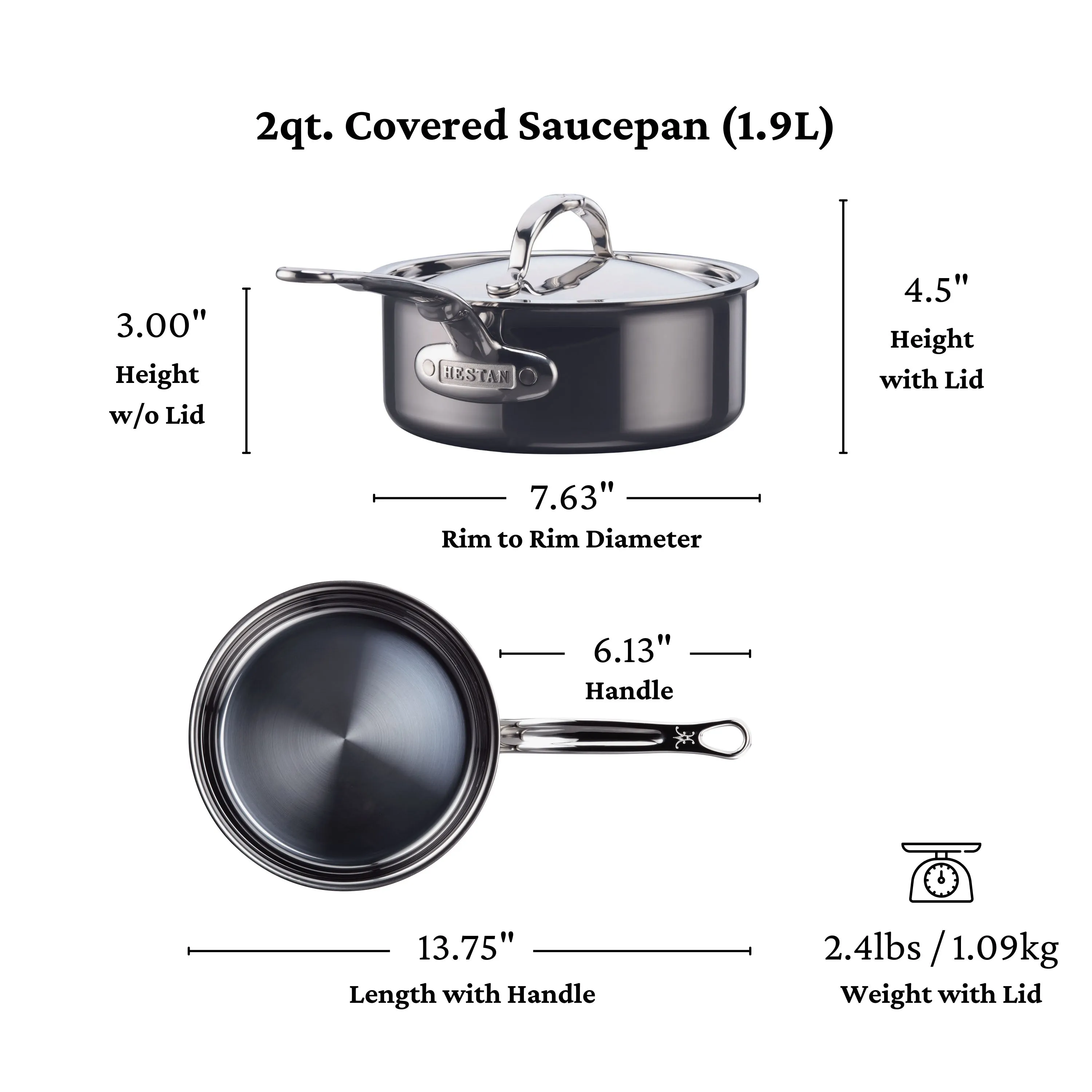 Hestan Nanobond Covered Saucepan