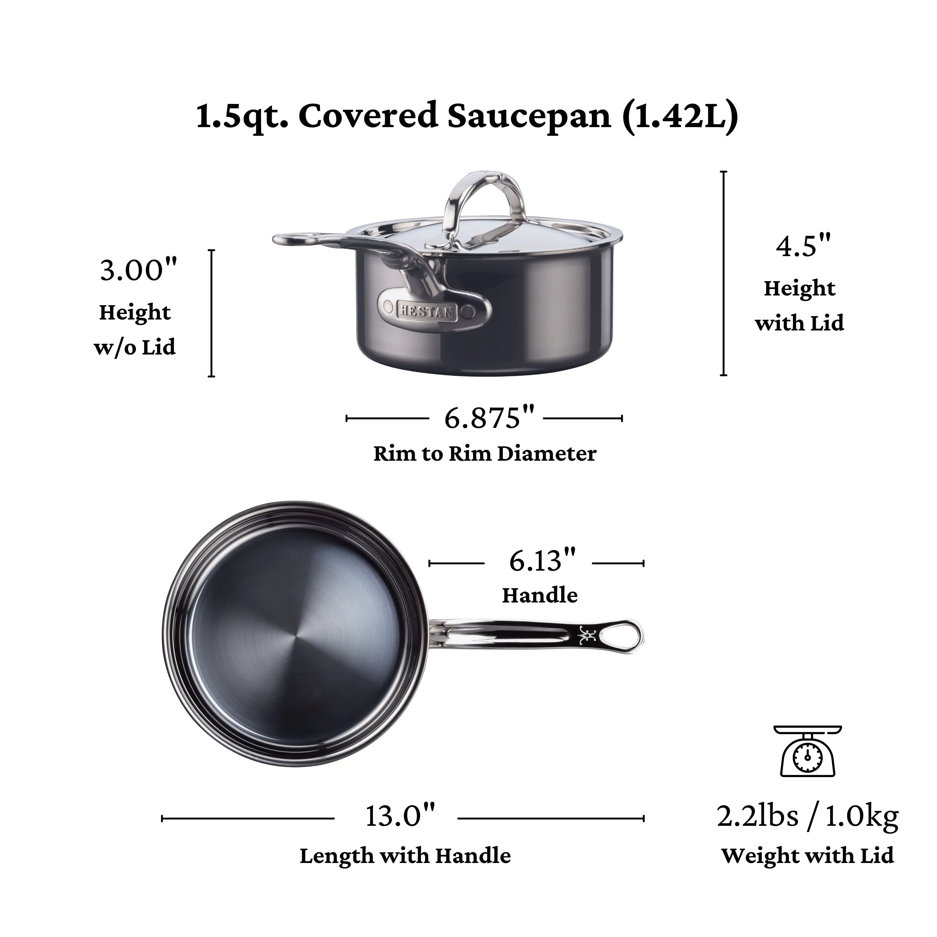 Hestan Nanobond Covered Saucepan