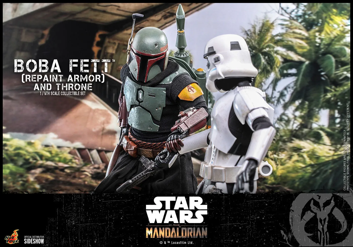 Hot Toys 1/6 Scale Television Masterpiece Series  - The Mandalorian - Boba Fett & Throne Set (Repaint Armor)
