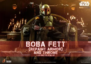 Hot Toys 1/6 Scale Television Masterpiece Series  - The Mandalorian - Boba Fett & Throne Set (Repaint Armor)