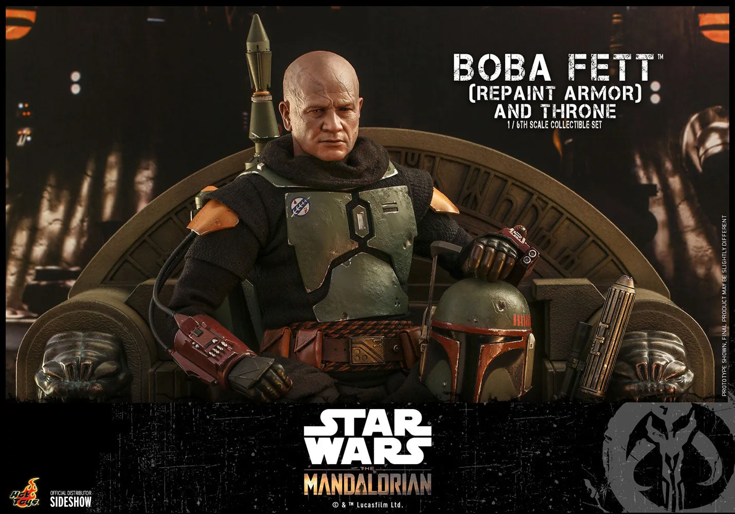 Hot Toys 1/6 Scale Television Masterpiece Series  - The Mandalorian - Boba Fett & Throne Set (Repaint Armor)