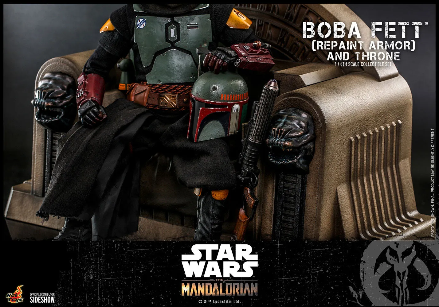 Hot Toys 1/6 Scale Television Masterpiece Series  - The Mandalorian - Boba Fett & Throne Set (Repaint Armor)