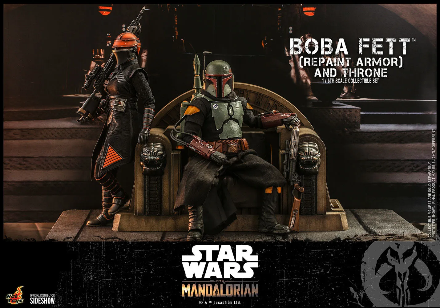 Hot Toys 1/6 Scale Television Masterpiece Series  - The Mandalorian - Boba Fett & Throne Set (Repaint Armor)