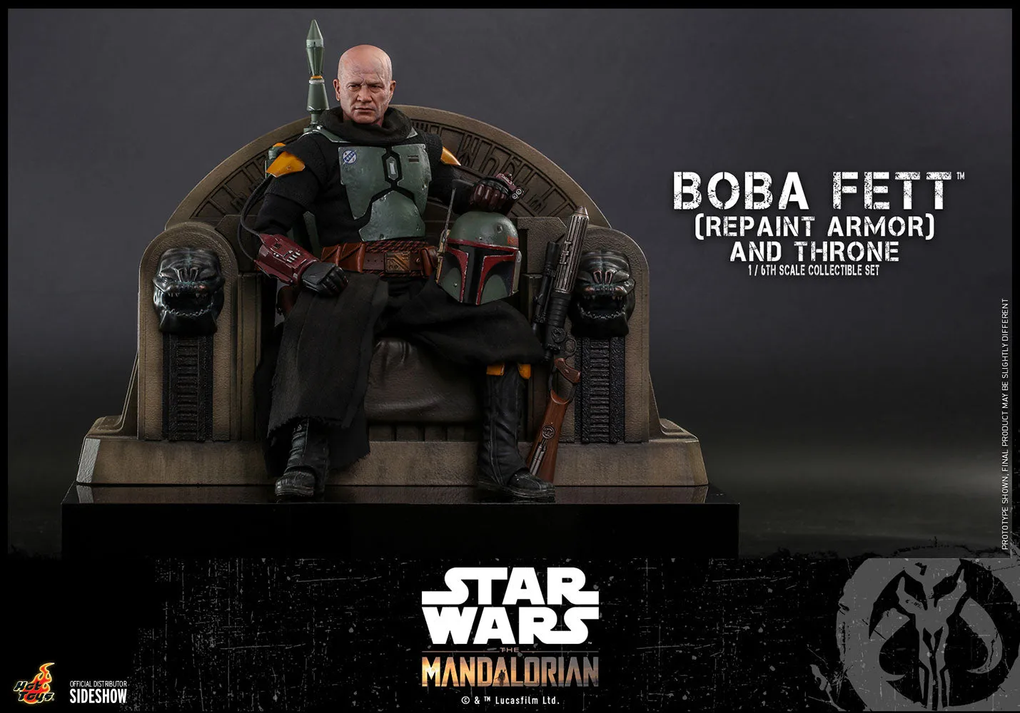 Hot Toys 1/6 Scale Television Masterpiece Series  - The Mandalorian - Boba Fett & Throne Set (Repaint Armor)