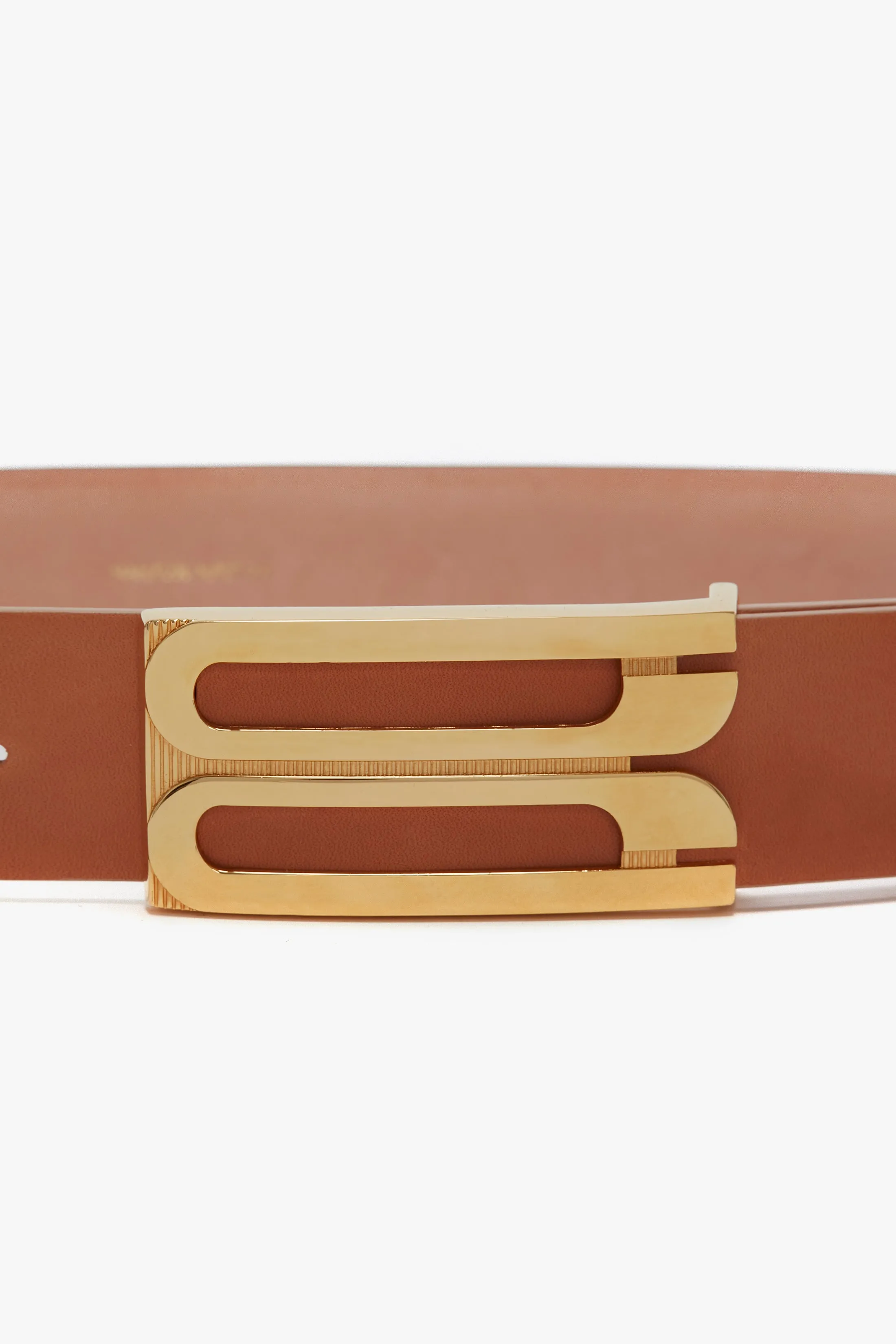 Jumbo Frame Belt In Sand Leather