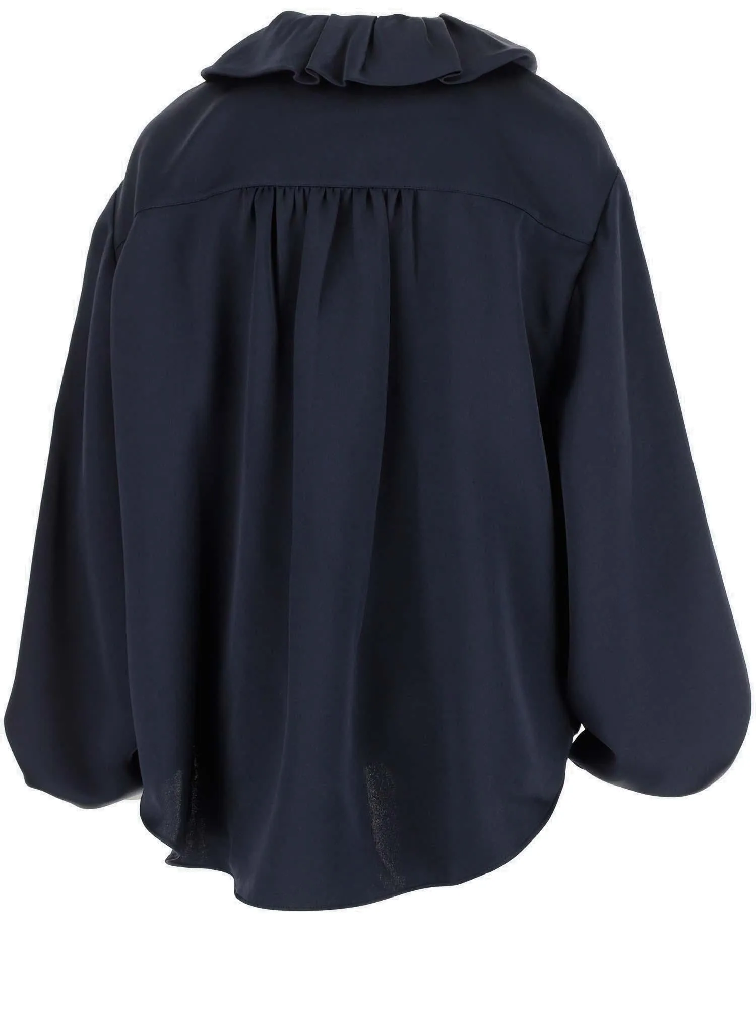Khaite Collar Detailed Satin Shirt