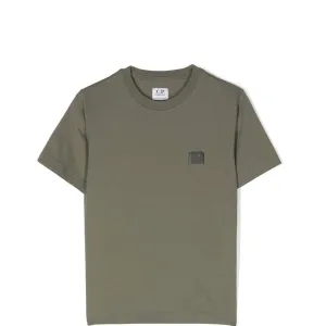 Kids CP Company Khaki Logo T-Shirt