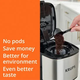 KRUPS Simply Brew To Go - Single-Serve Coffee Maker with Stainless Steel Travel Mug, 14 fl oz