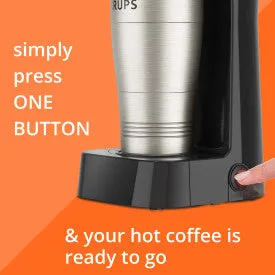 KRUPS Simply Brew To Go - Single-Serve Coffee Maker with Stainless Steel Travel Mug, 14 fl oz