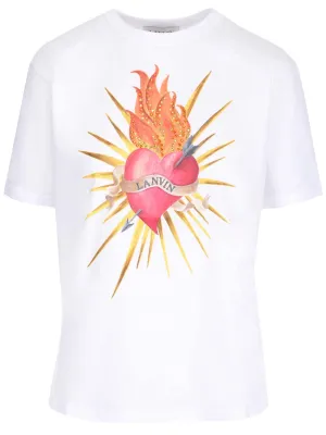 Lanvin Logo Detailed Crewneck T-Shirt