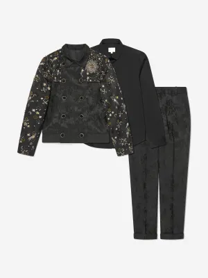 Maison Ava Boys Hector Suit in Black