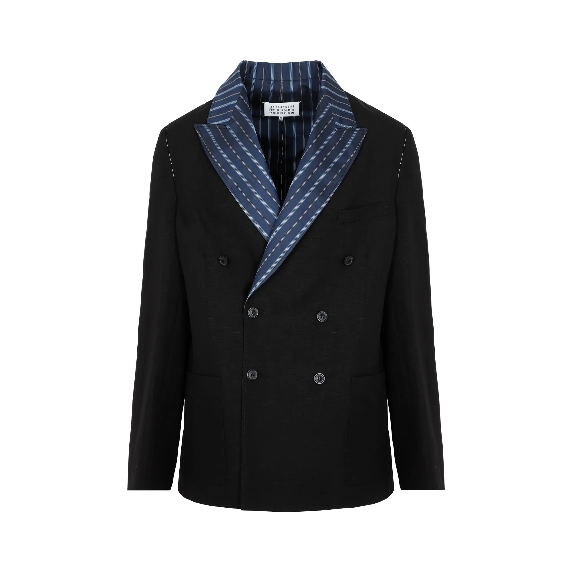Maison Margiela Double-Breasted Stripe Detailed Blazer