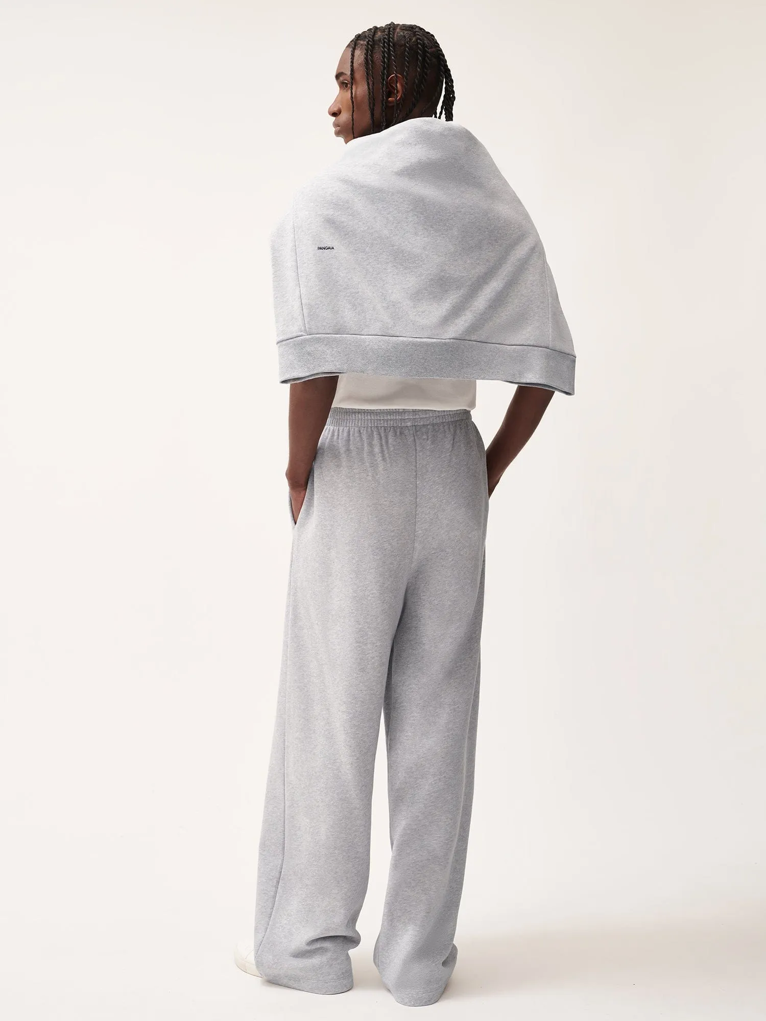 Mens 365 Midweight Straight Leg Track Pants—grey marl