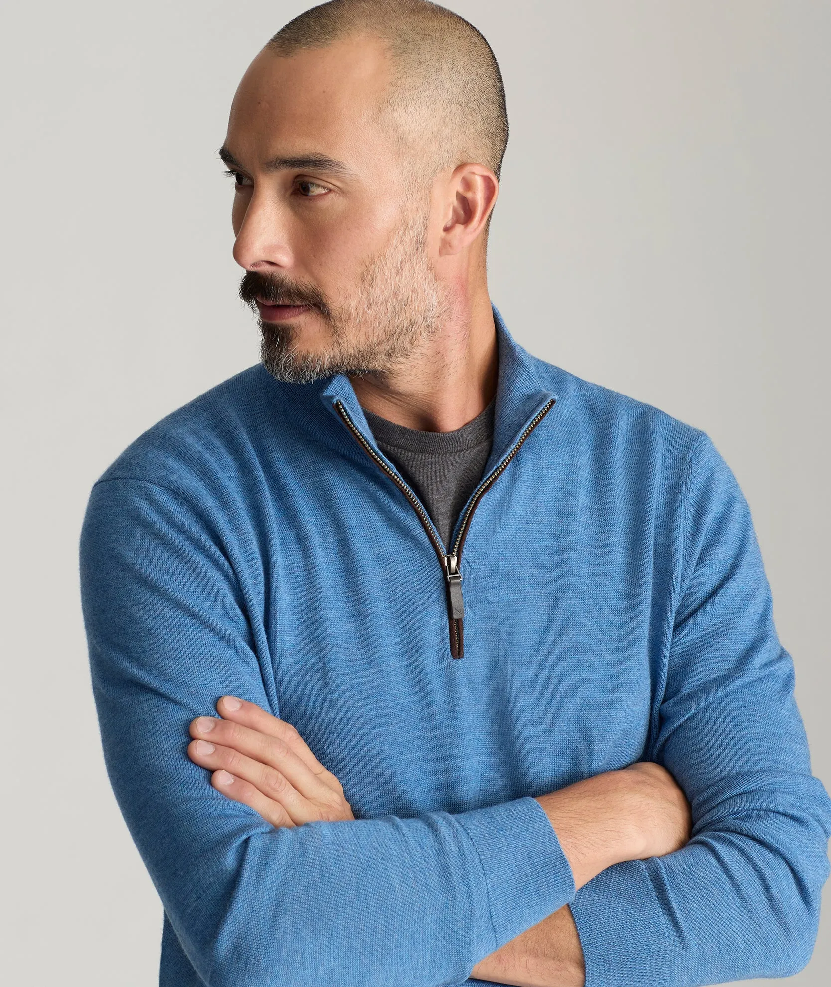Merino Wool Quarter-Zip Sweater - FINAL SALE