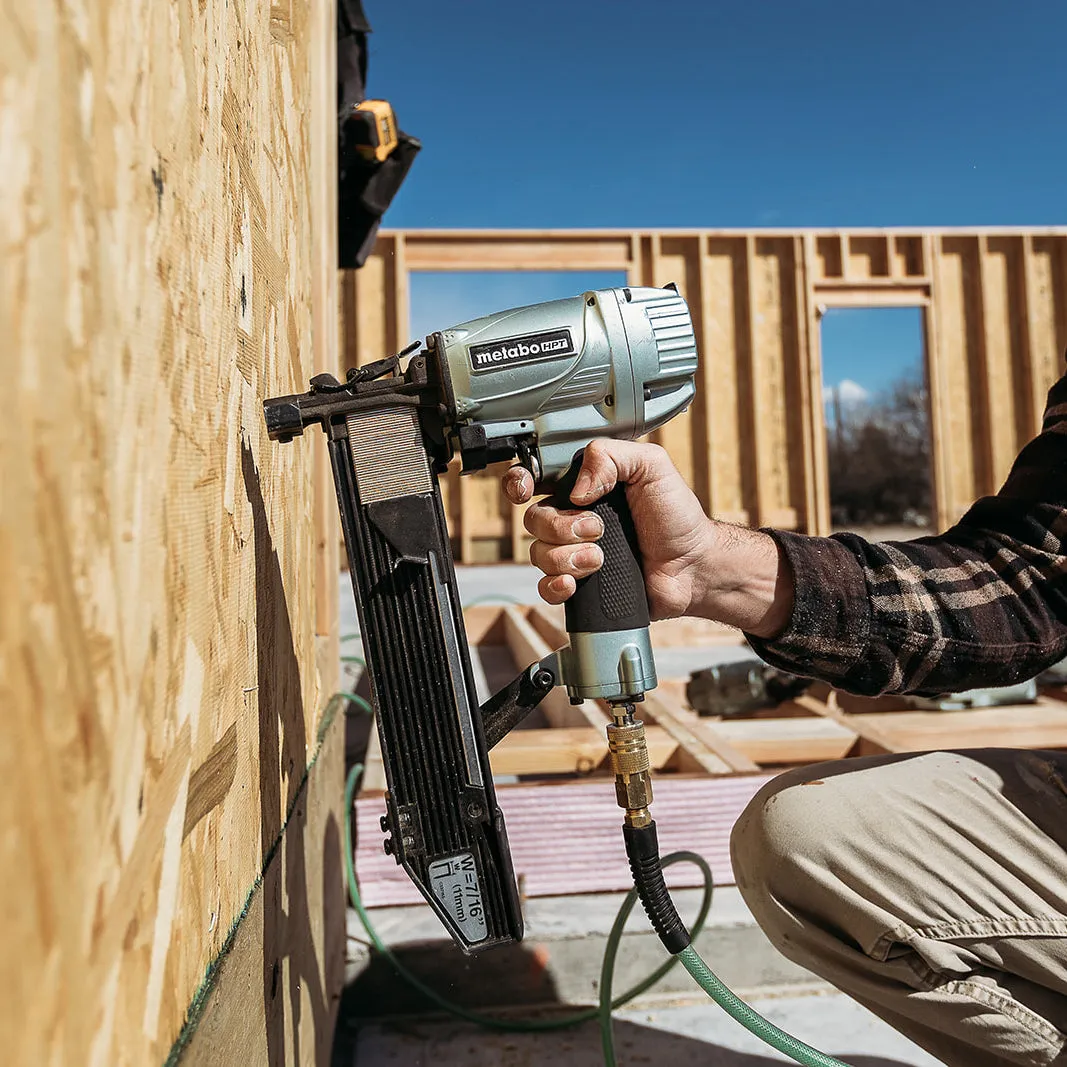 Metabo HPT N5008AC2 7/16” 16 Gauge Pneumatic Standard Crown Construction Stapler