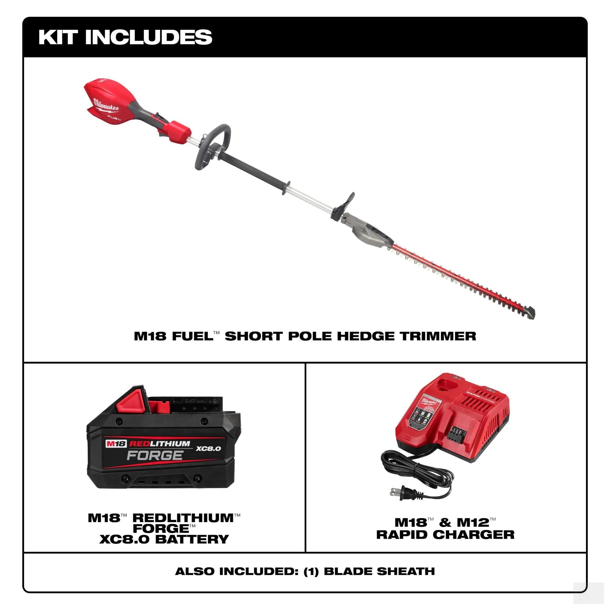 Milwaukee M18 FUEL™ Short Pole Hedge Trimmer Kit (3043-21)