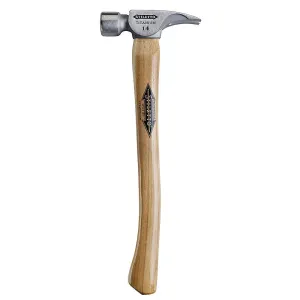 Milwaukee TI14MC - 14 oz Titanium Milled Face Hammer with 18 in. Curved Hickory Handle