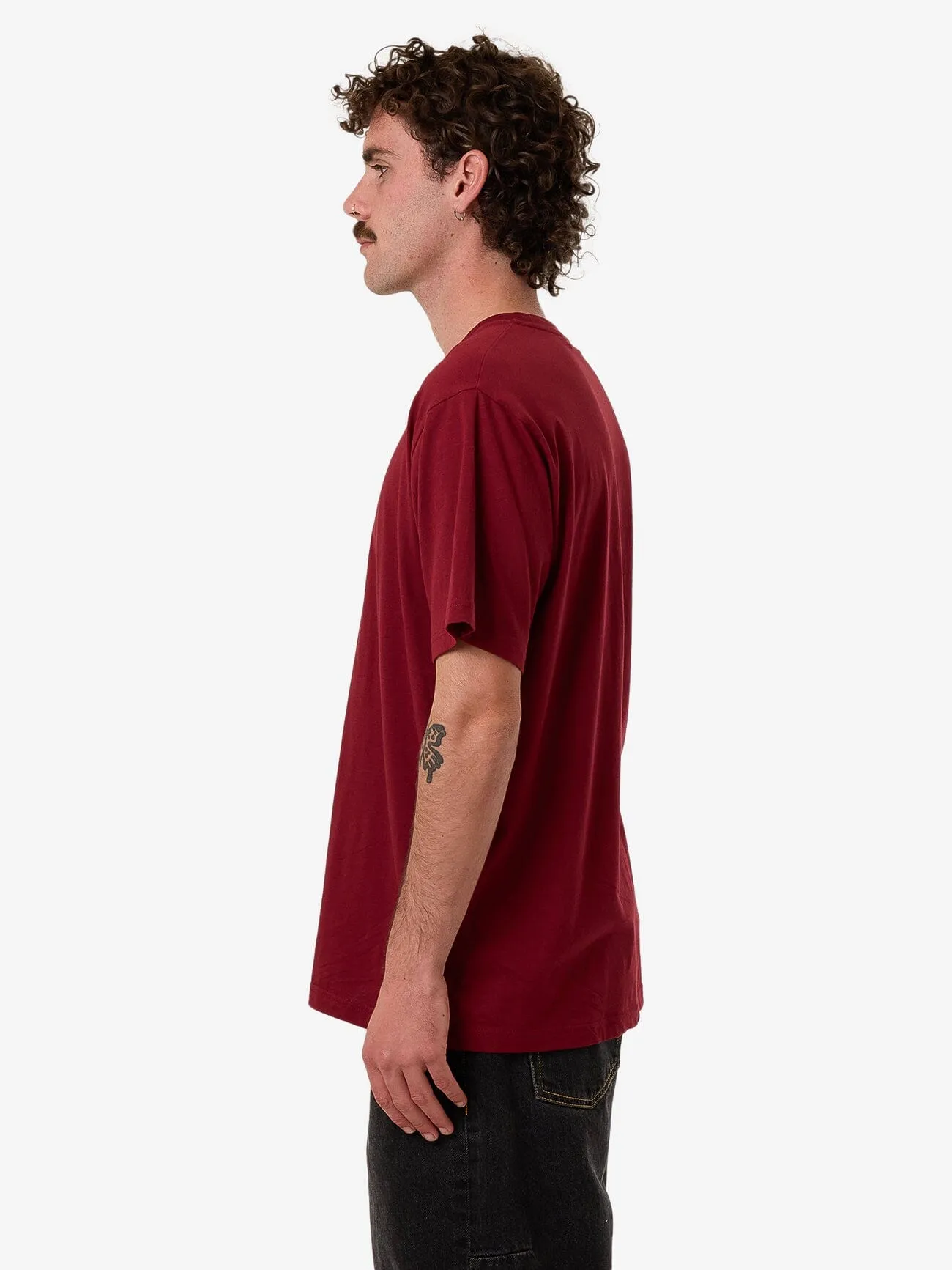 Minimal Thrills Merch Fit Tee - Cabernet