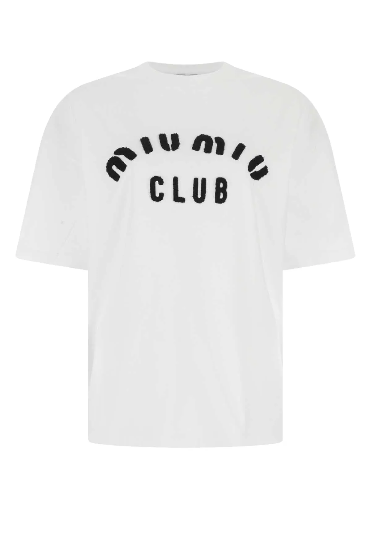 Miu Miu Logo Detailed Crewneck T-Shirt