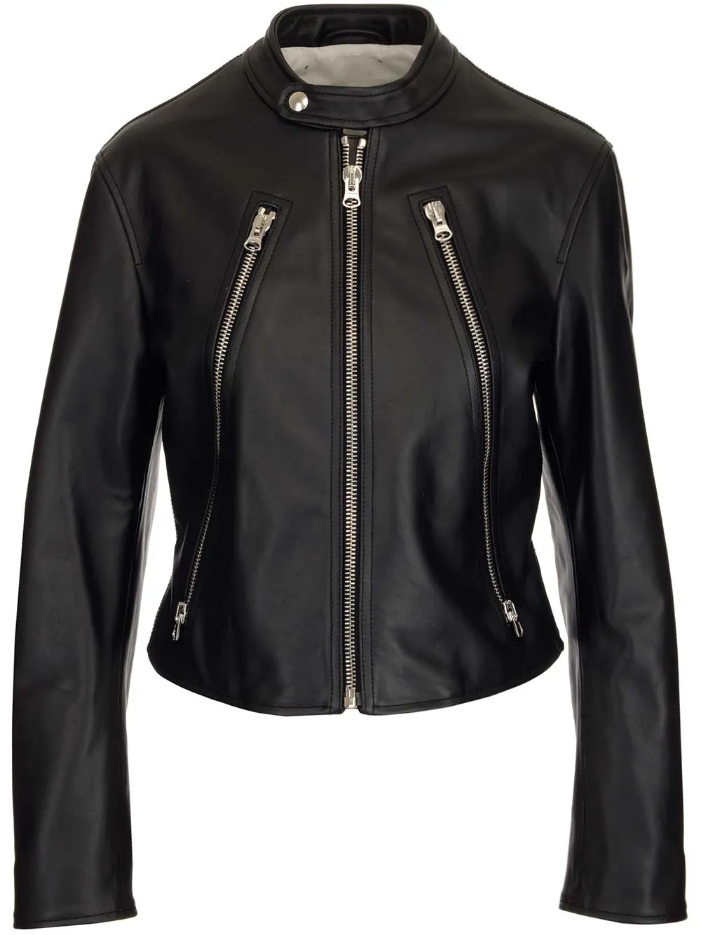 MM6 Maison Margiela Zip Detailed Biker Jacket