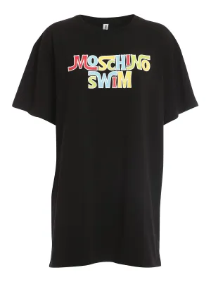 Moschino Logo Detailed Crewneck T-Shirt Dress