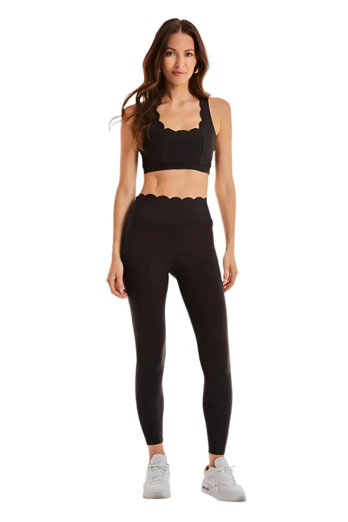 Noli Scalloped Waist Legging Black
