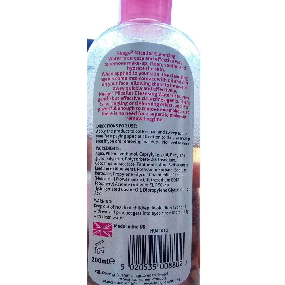 Nuage Micellar Cleansing Water 200ml