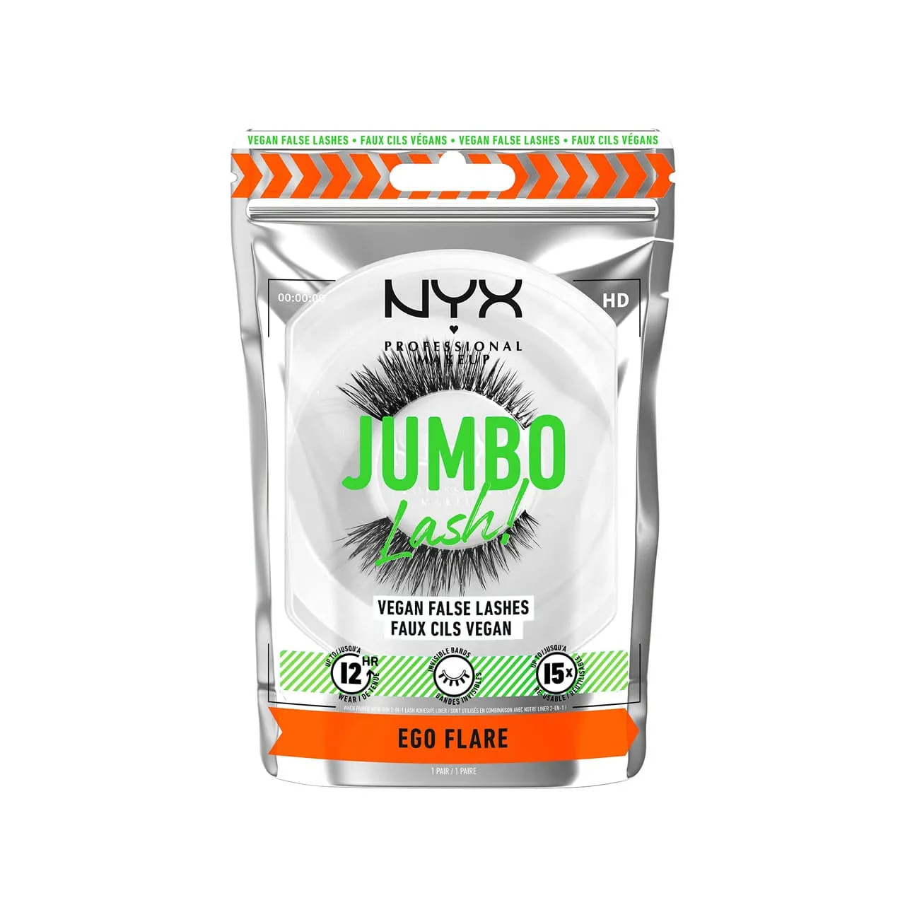 NYX Jumbo Lash Vegan False Lashes Reusable   Case Ego Flare