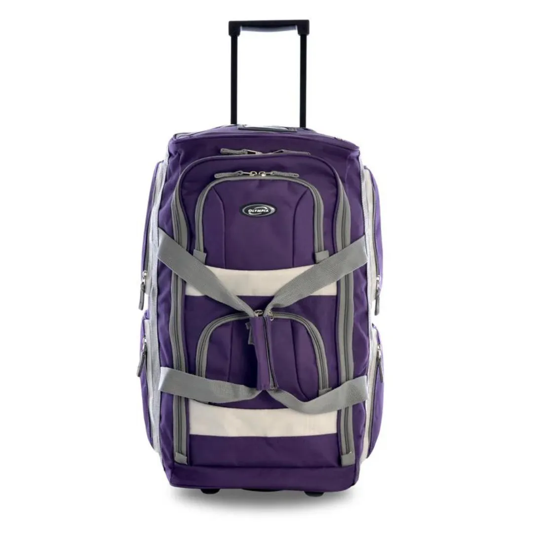 Olympia 8 Pocket Rolling Duffel 22" Carry-On