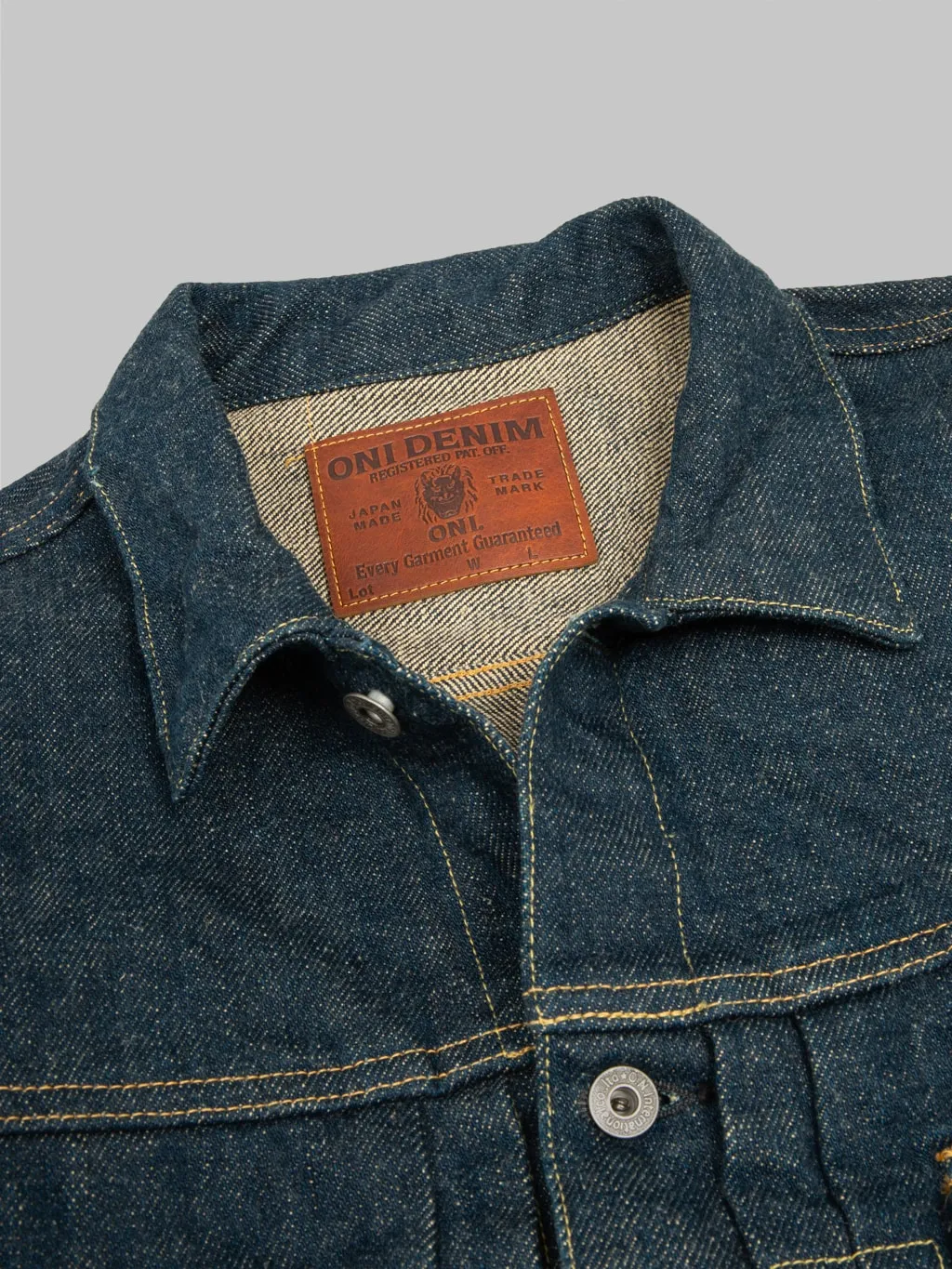 ONI Denim 02516PZR-BEG Secret Denim Beige Weft 20oz Type II Jacket