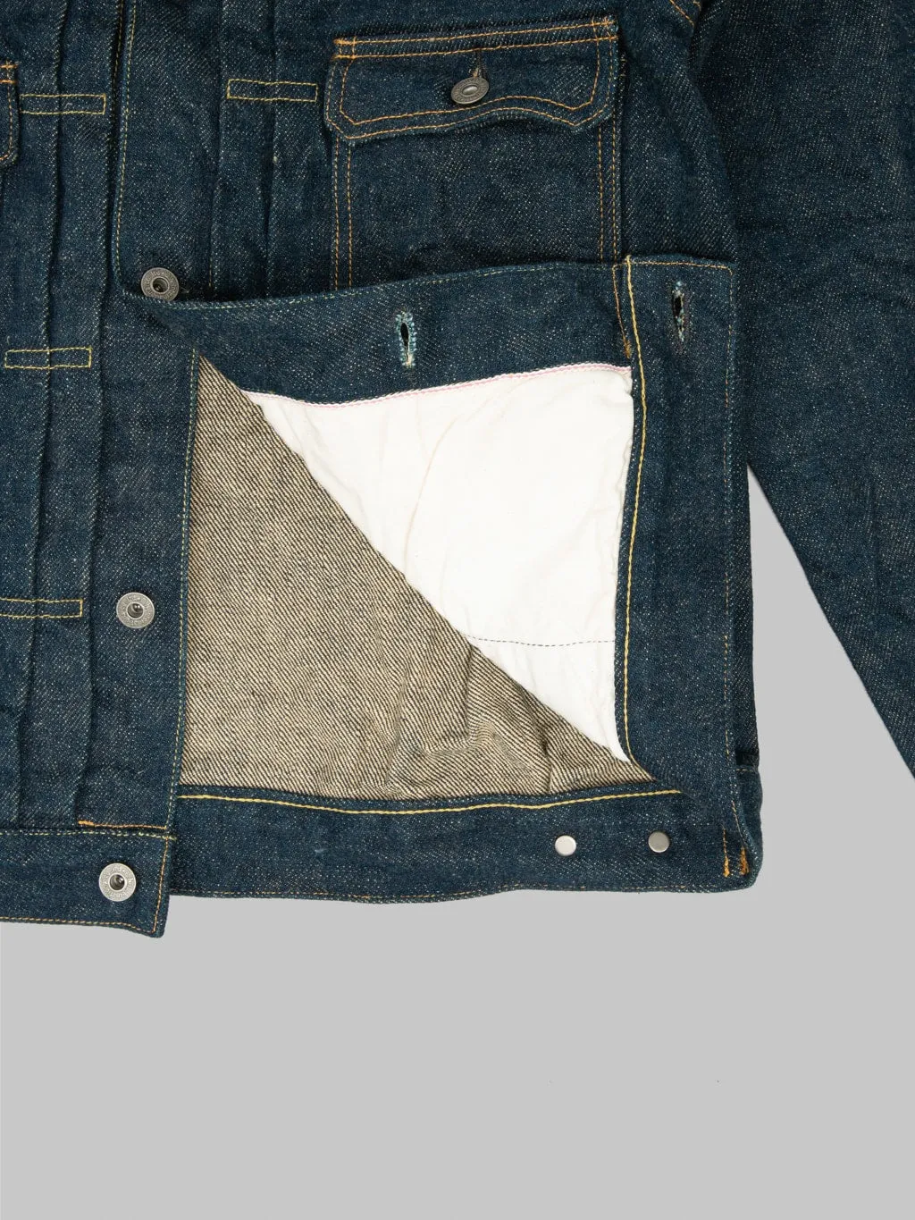 ONI Denim 02516PZR-BEG Secret Denim Beige Weft 20oz Type II Jacket