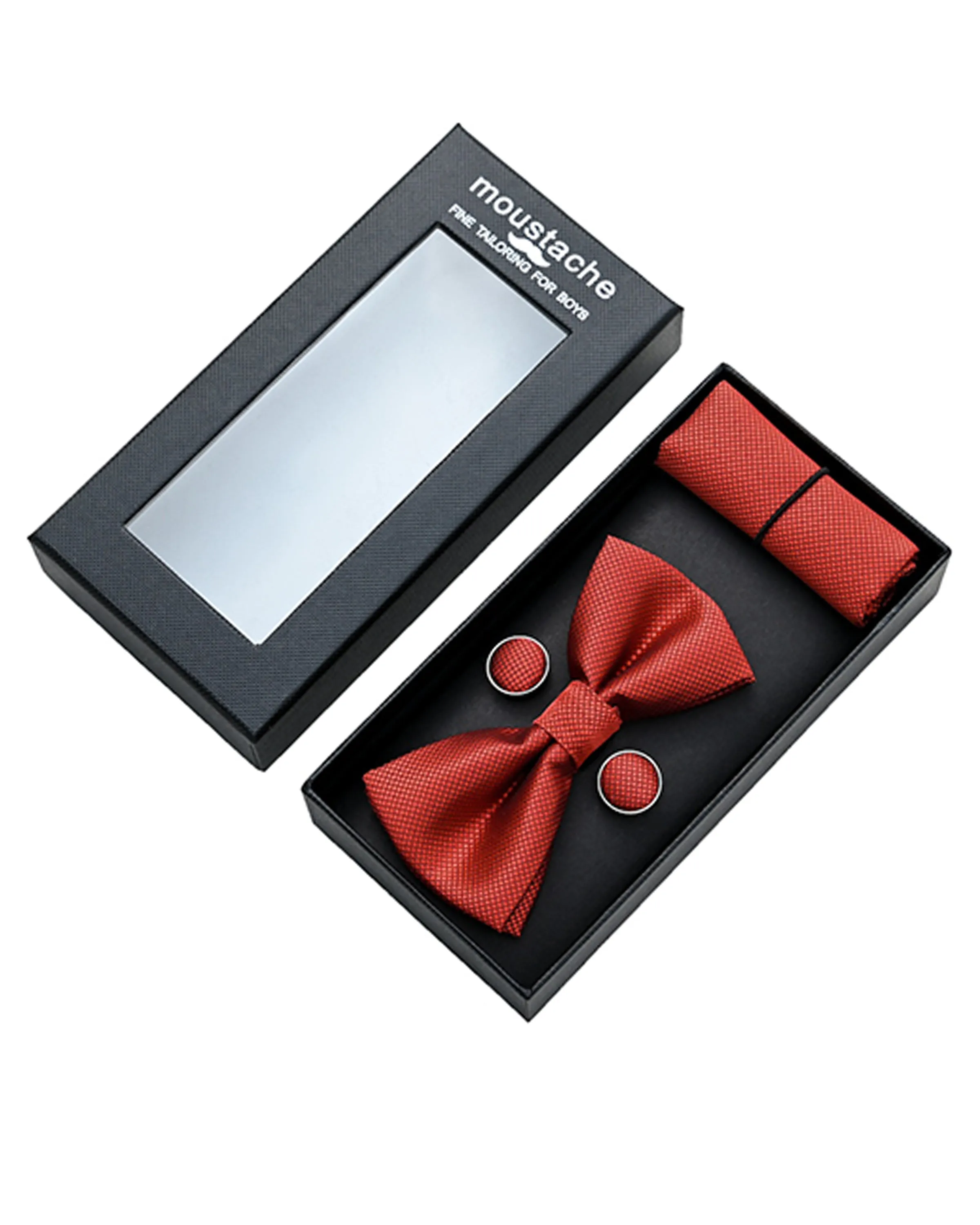 Orange Crosshatch Bowtie Set
