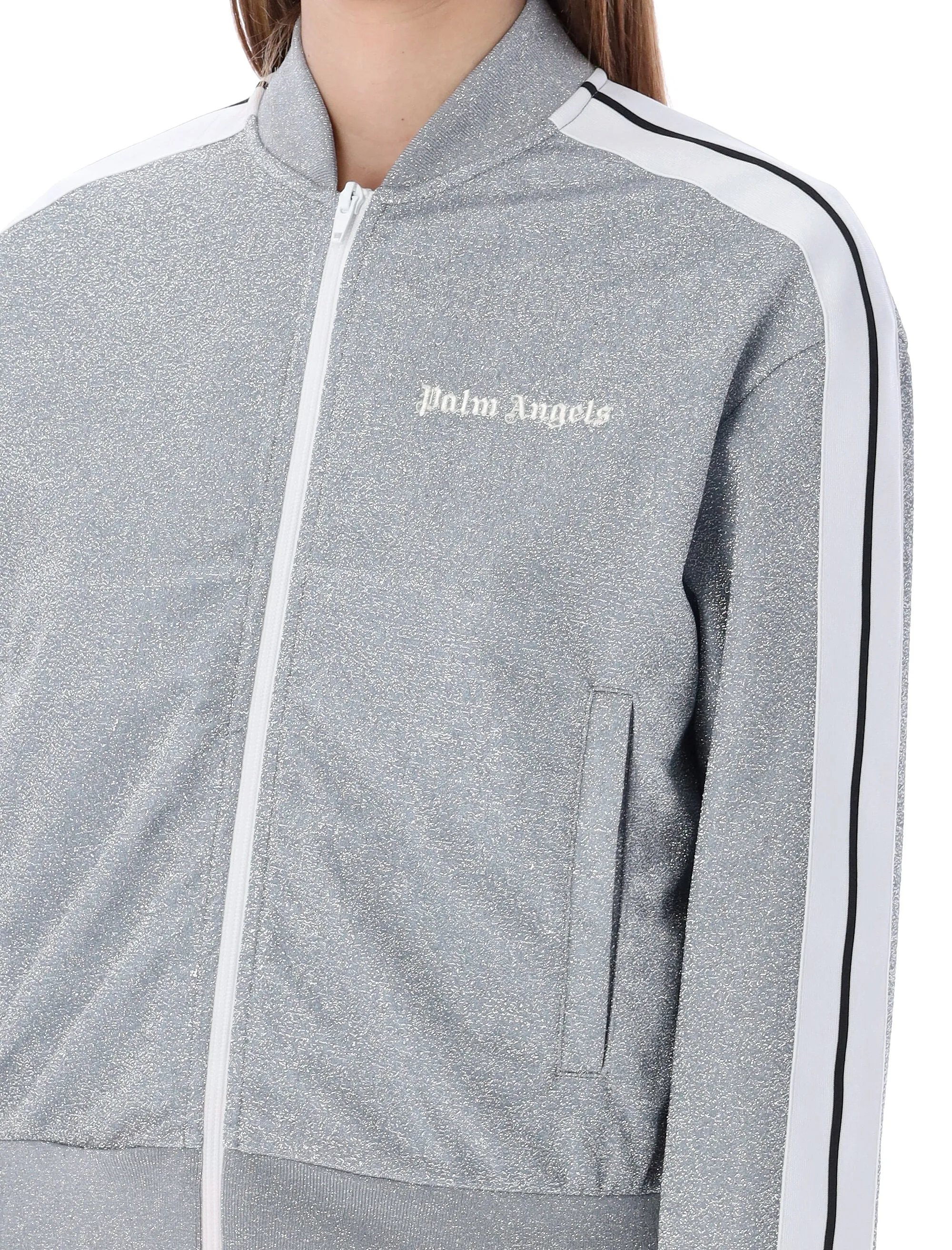 Palm Angels Logo-Embroidered Stripe Detailed Jacket