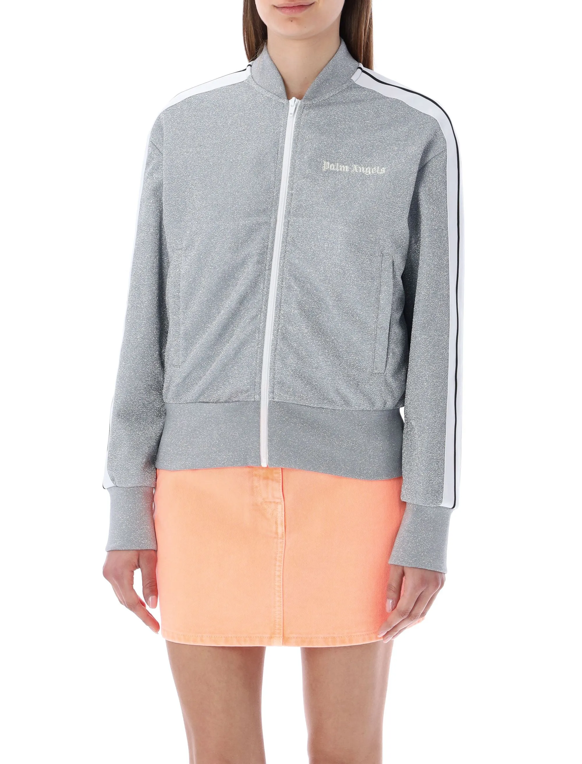 Palm Angels Logo-Embroidered Stripe Detailed Jacket
