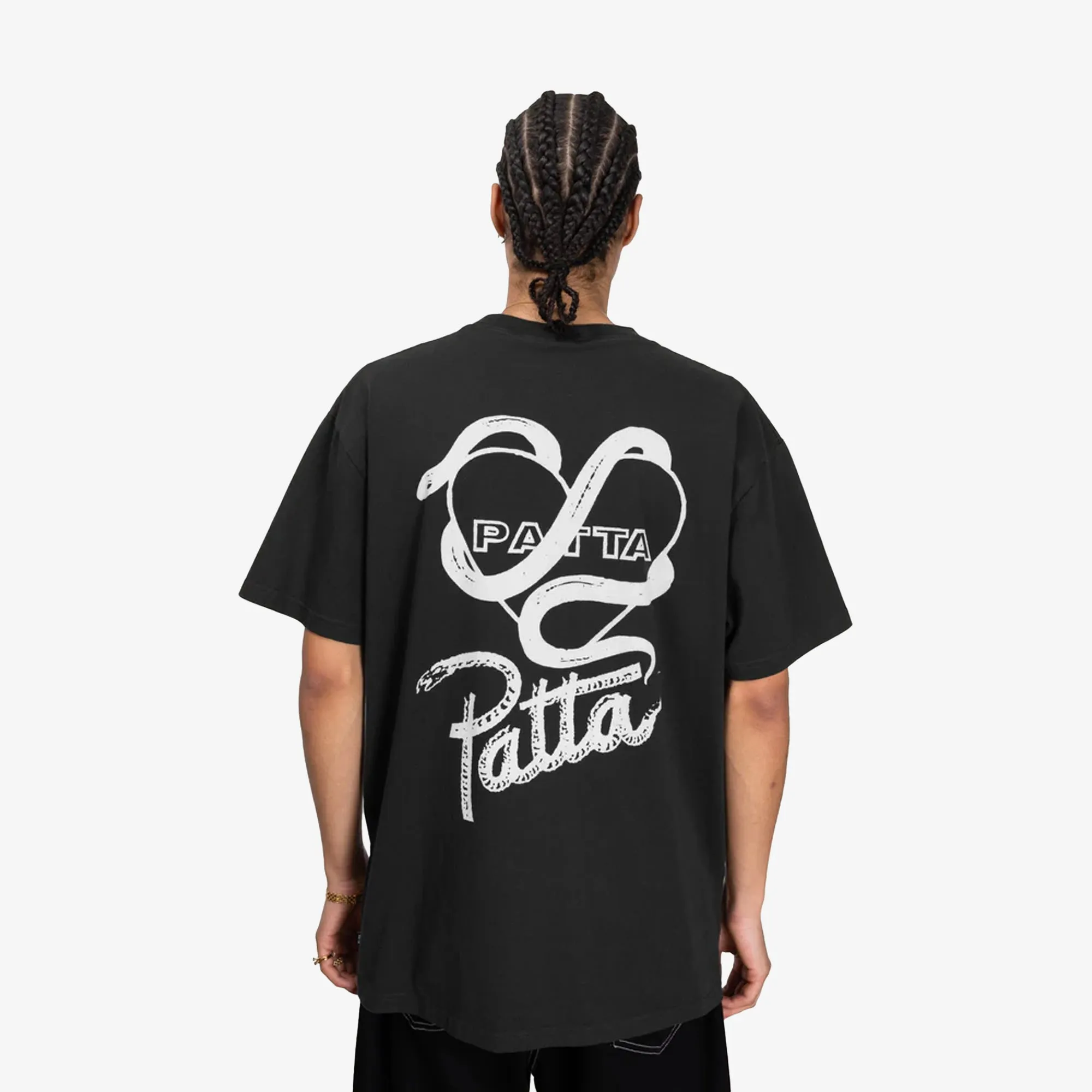 PATTA | PATTA SNAKE HEART T-SHIRT { BLACK