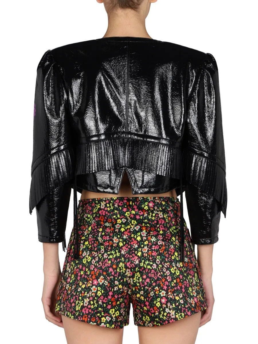 Philosophy Di Lorenzo Serafini Fringe-Detailed Cropped Jacket