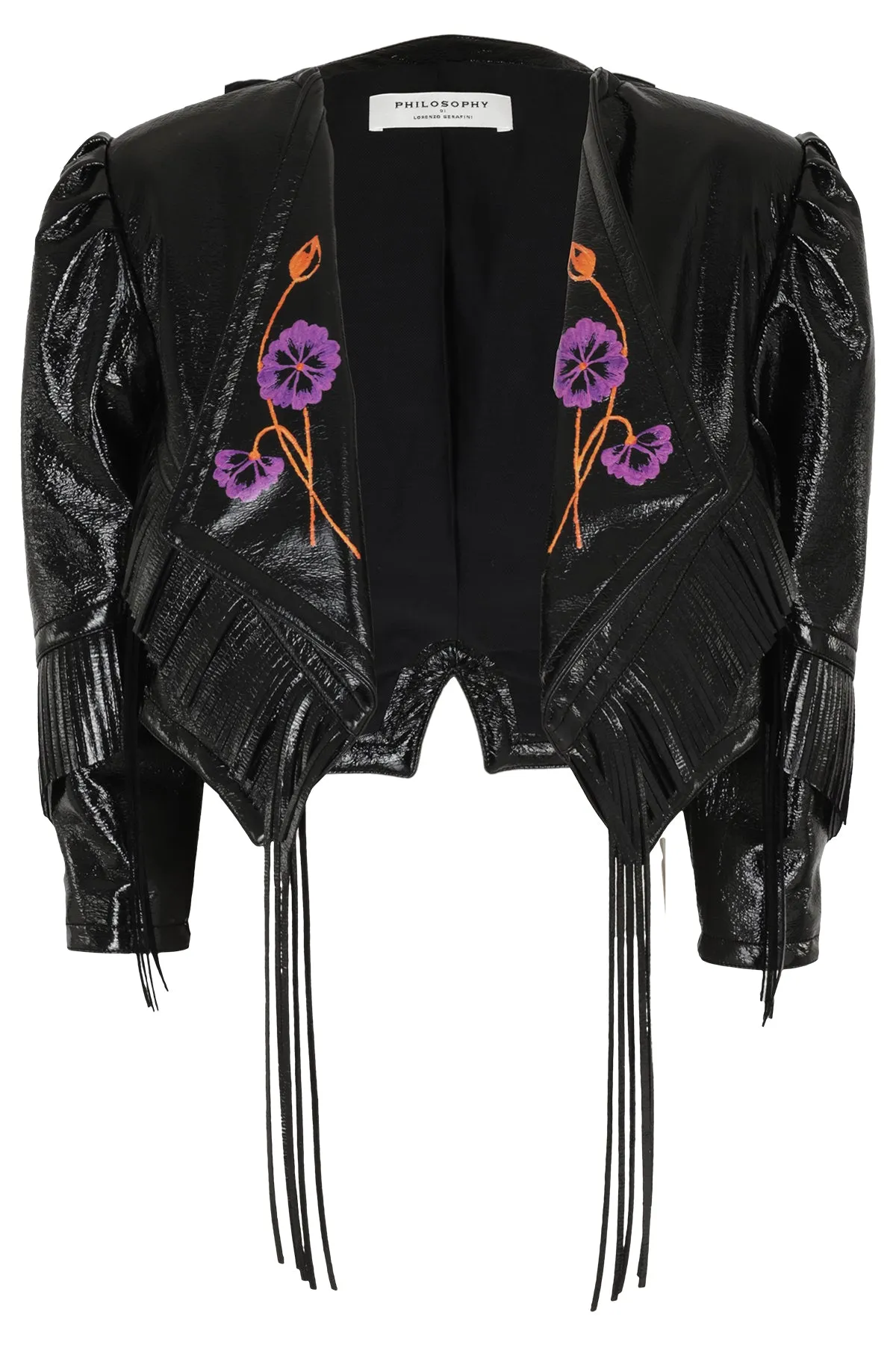 Philosophy Di Lorenzo Serafini Fringe-Detailed Cropped Jacket