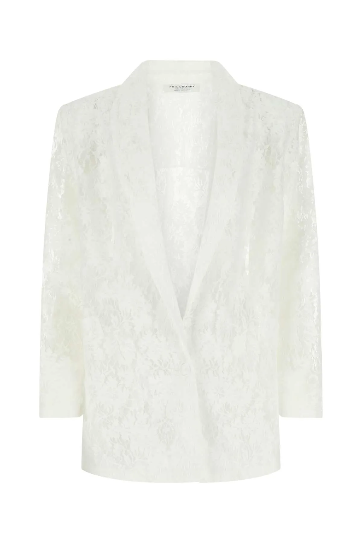Philosophy Di Lorenzo Serafini Lace-Detailed Single-Breasted Blazer