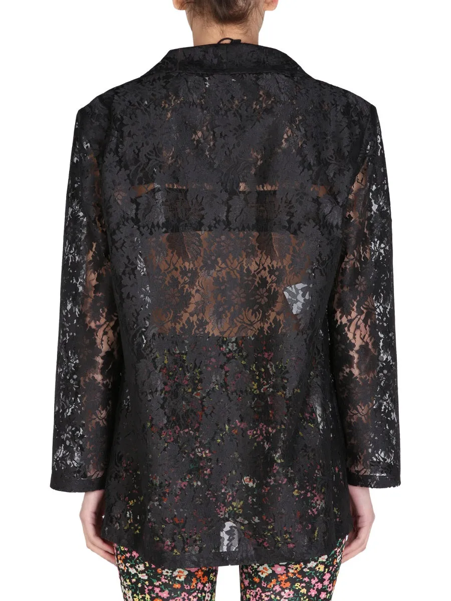 Philosophy Di Lorenzo Serafini Lace-Detailed Single-Breasted Blazer