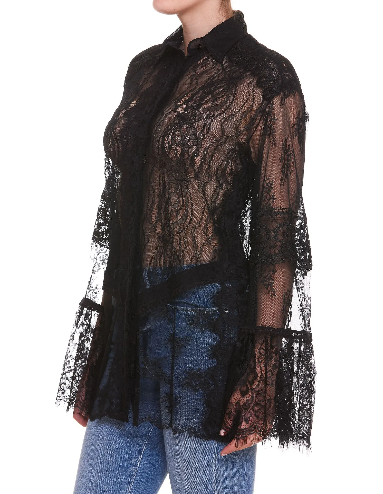 Pinko Lace-Detailed Shirt