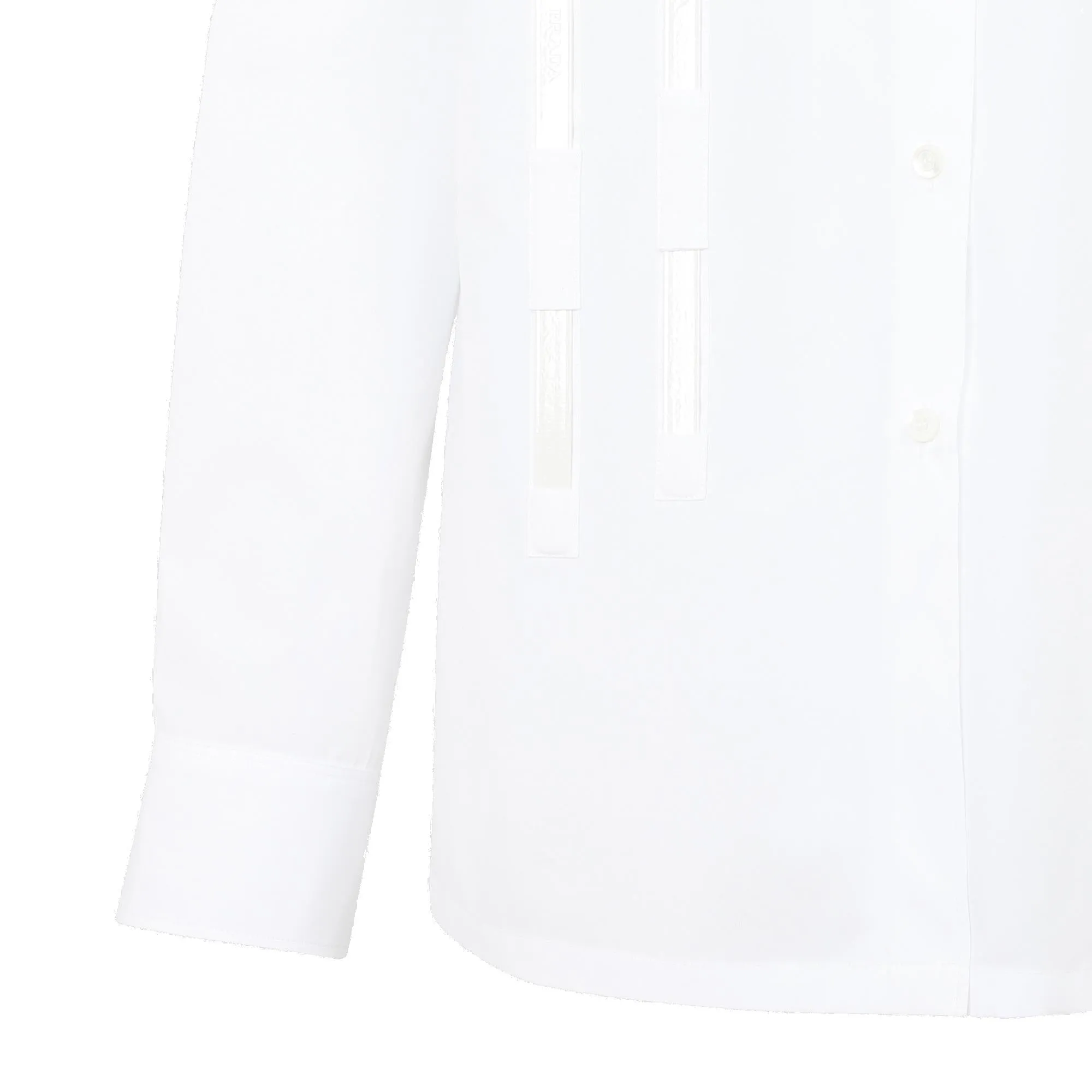 Prada Logo Tape Detailed Shirt