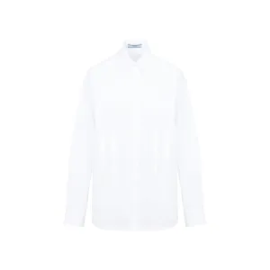 Prada Logo Tape Detailed Shirt