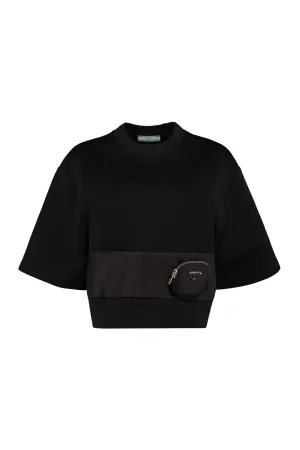 Prada Pouch-Detailed Crewneck T-Shirt