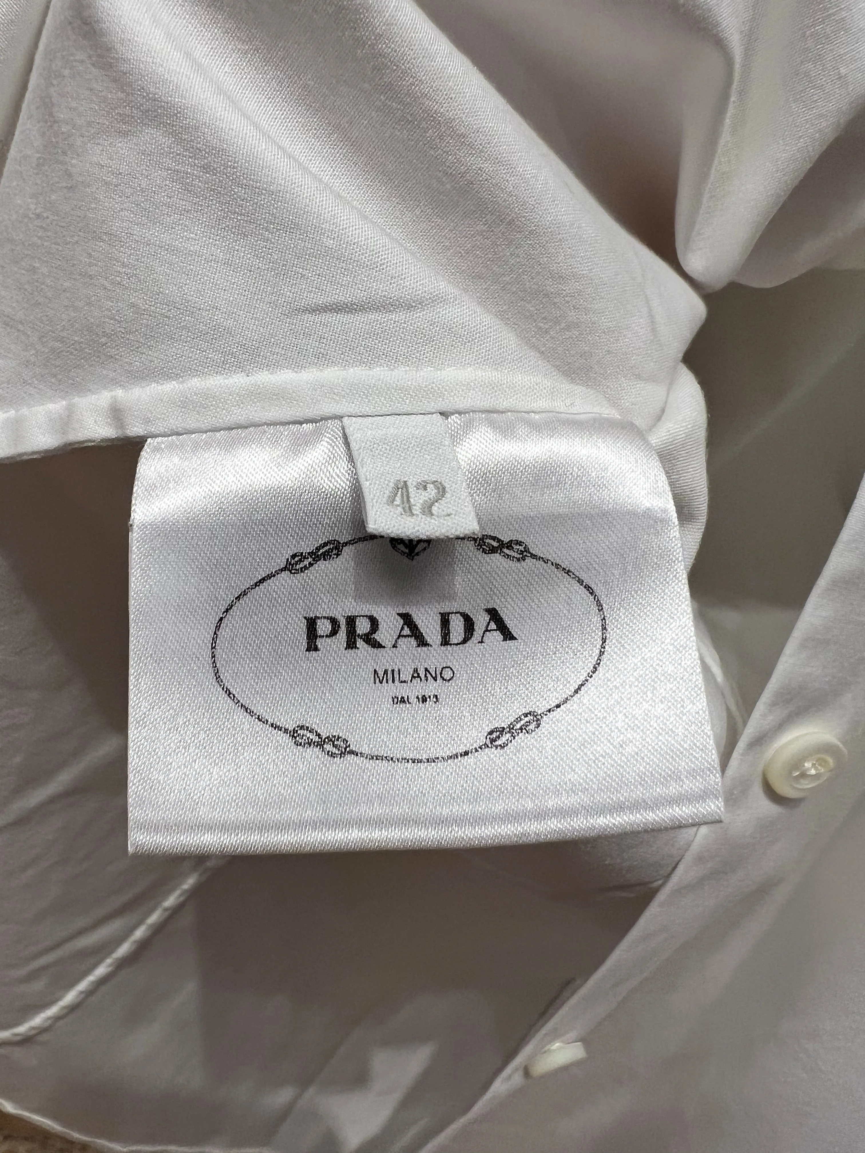 Prada White Dress Shirt - Size UK 8