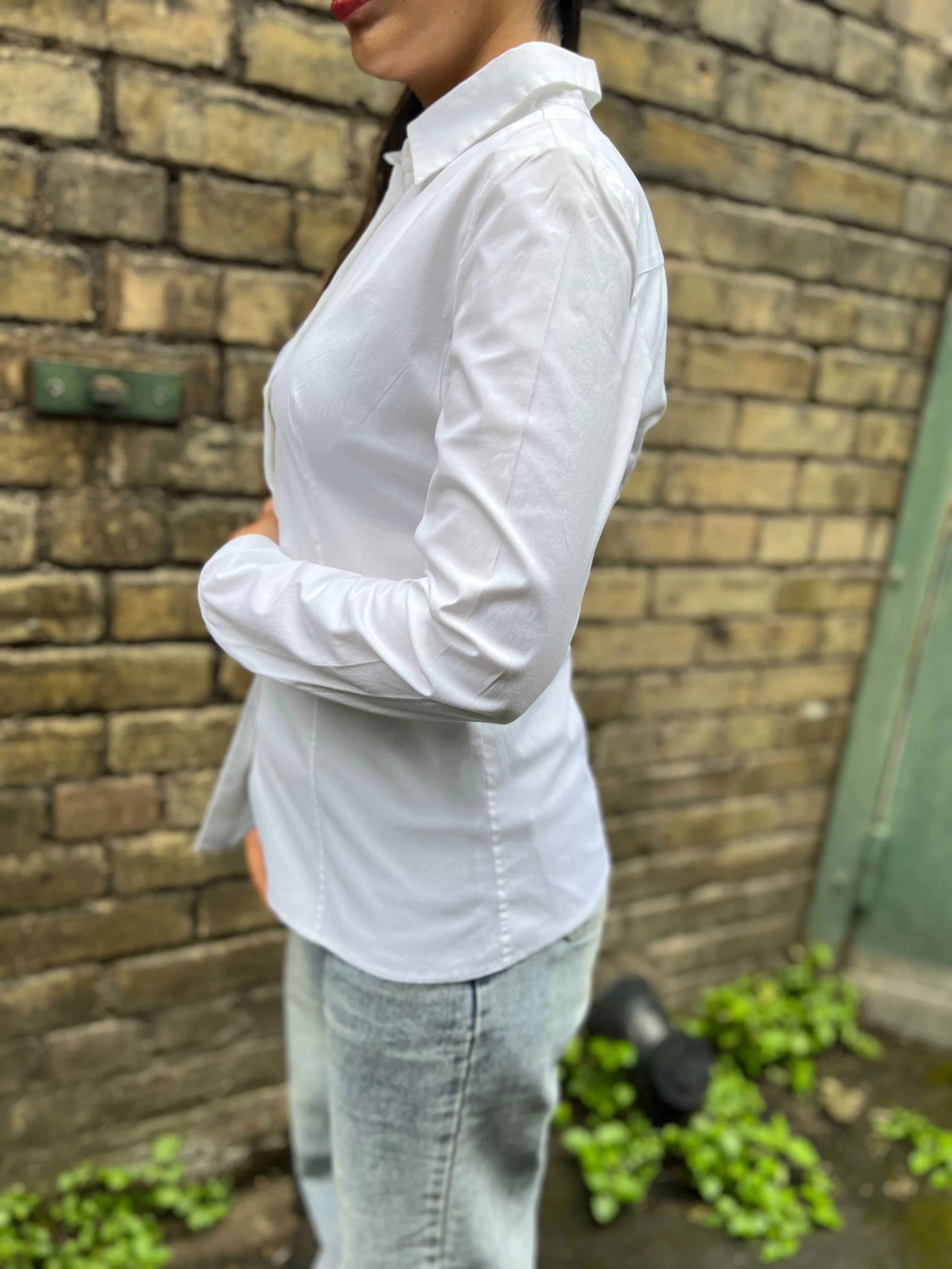 Prada White Dress Shirt - Size UK 8